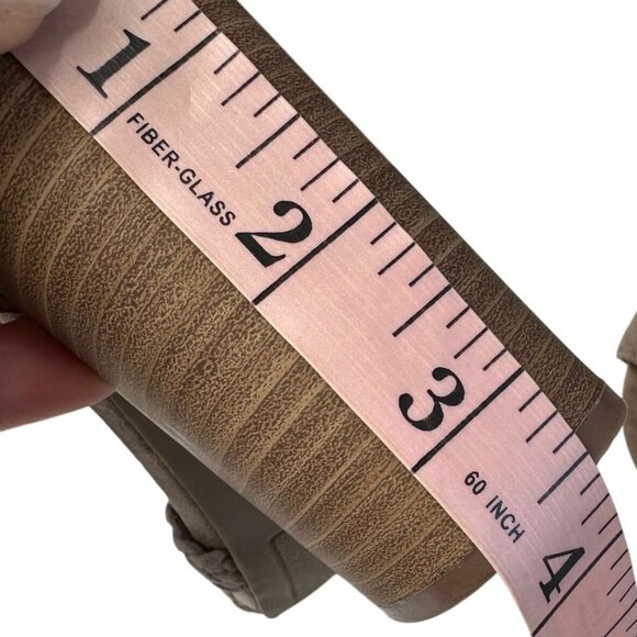 LC Lauren Conrad Aventurine Heels Sz 7.5 Beige Faux Suede Zip High Heel Sandals - Picture 7 of 8